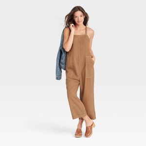 Universal thread utility cropped rust jumpsuit